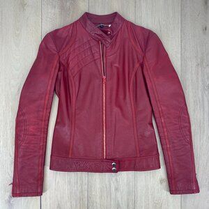Hugo Boss Red Leather Jacket